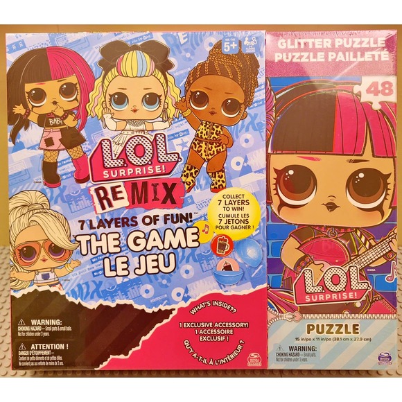 LOL Surprise! Game and 48-Piece‎ Glitter Puzzle, for Kids Ages 5+ Ships Same Day - Picture 1 of 7